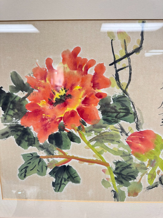 Rear Vintage Original Chinese Guohua Painting  Signed Li Chengguang 李承廣