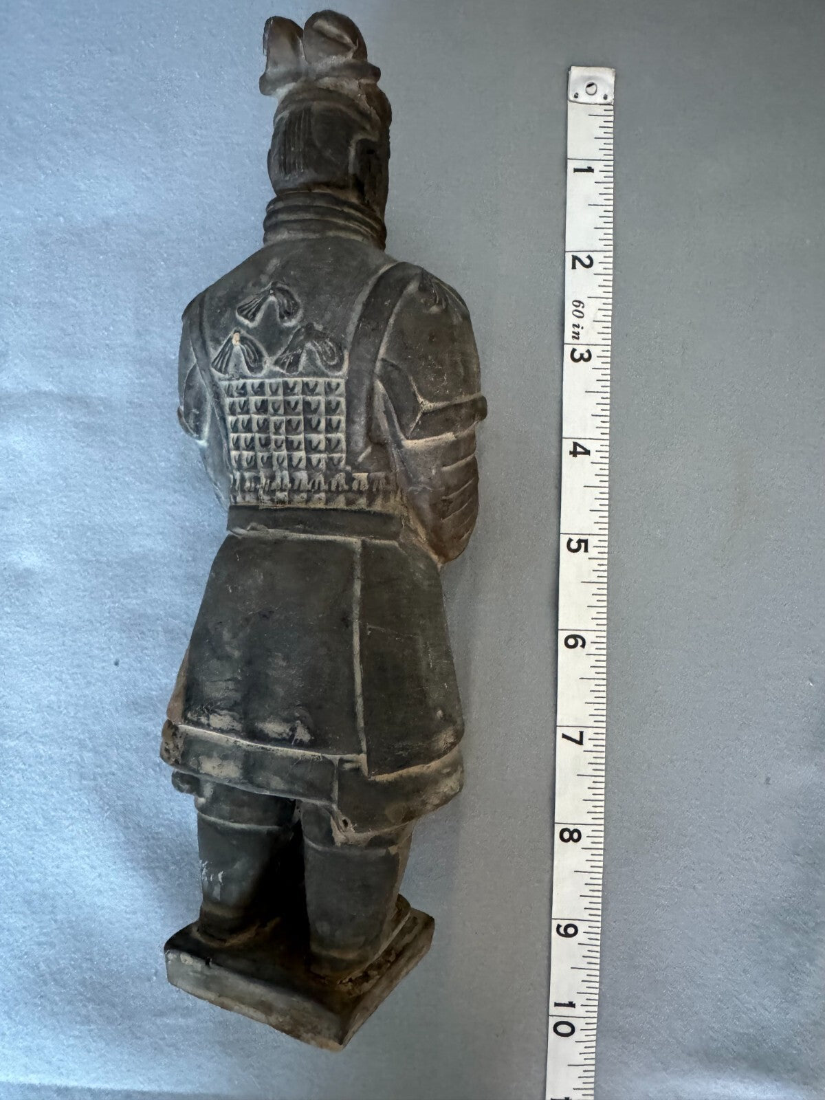 2 Vintage Chinese Terracotta Statues Warriors Soldiers   Figurine Hand -Carver