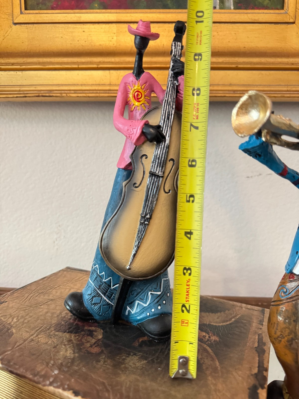 Colorful Resin Jazz Musician Figurines  Set of 3 Keyboard, Tall -10
