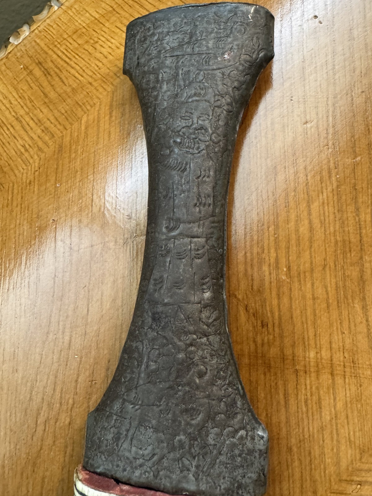 Antique Persian Ritual Atom (Atham) Dagger Ornate Scabbard & Etched Blade 19th C