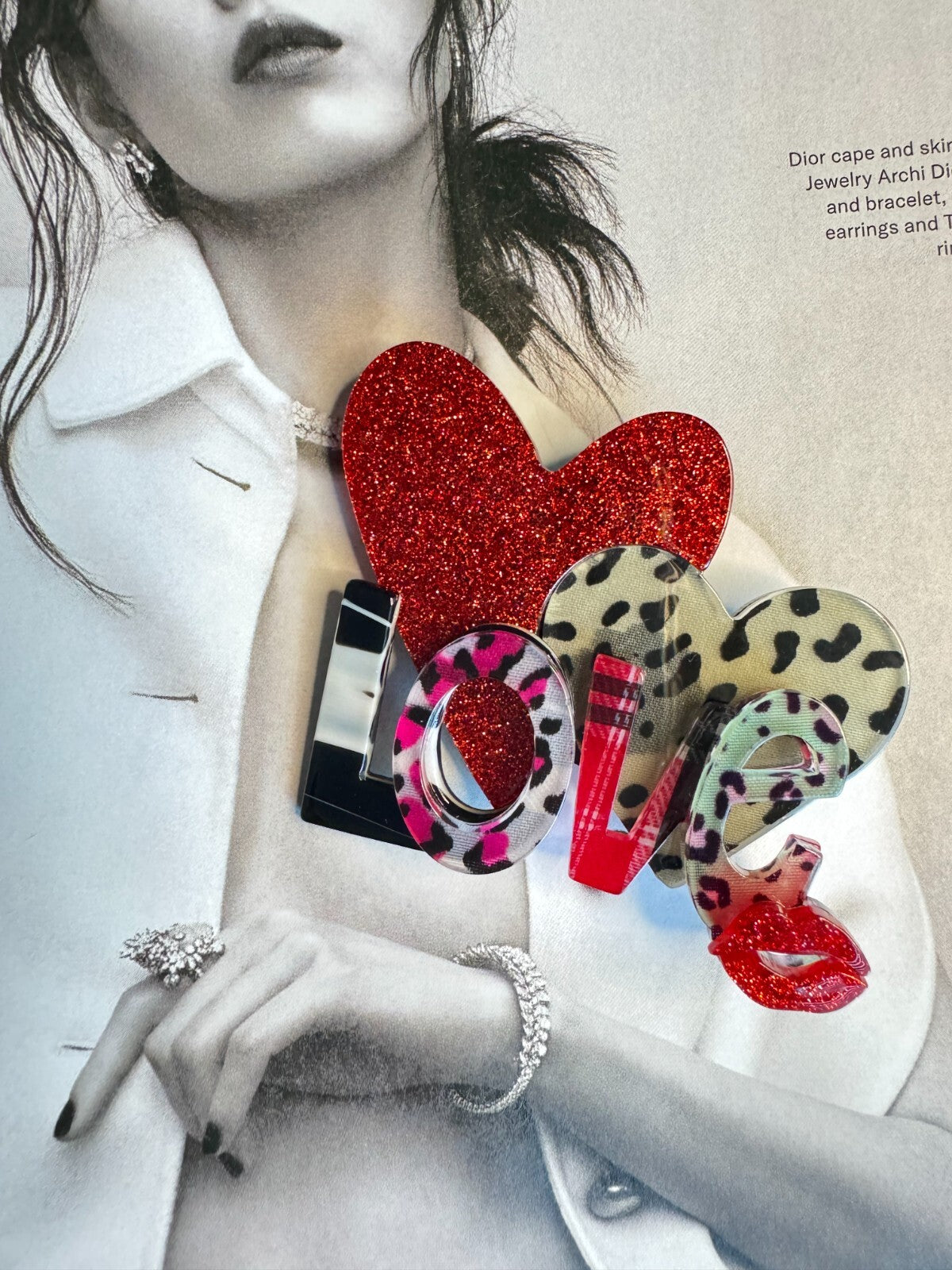 Acrylic Love Heart Brooch| Gift Box |Women Unisex |Free Shipping 2-5 Day