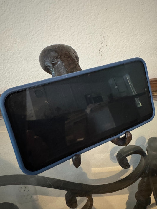 Cast Iron Octopus Phone Holder For Desk Home Decor Collectible