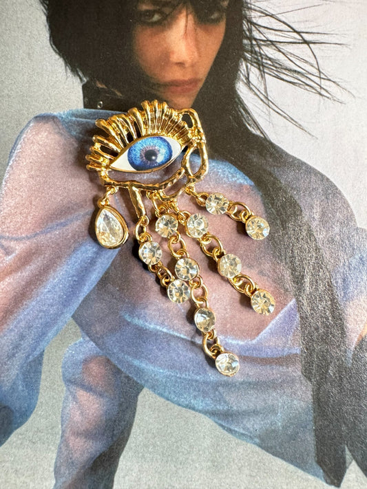 Rhinestone Eye Brooch| Casual  Party Pin |Women Unisex| Free Shipping 2-5 Day