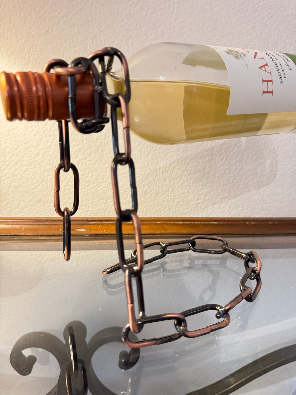 Iron Rope Wine Bottle Holder Creative European Style Iron Rope Wine Bottle Holde