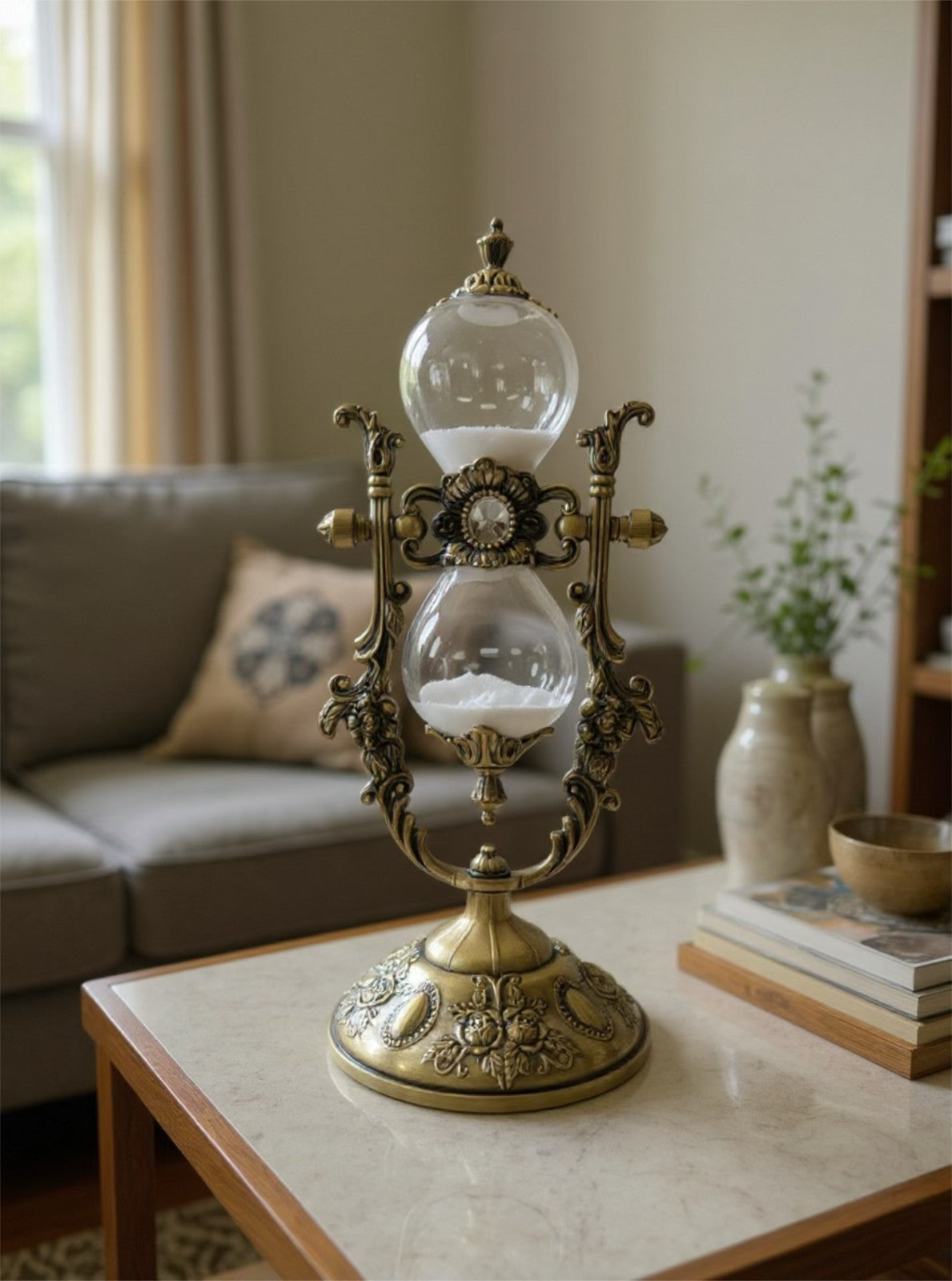 Golden Resin Timer  15 Minutes Embossed   360° Rotating