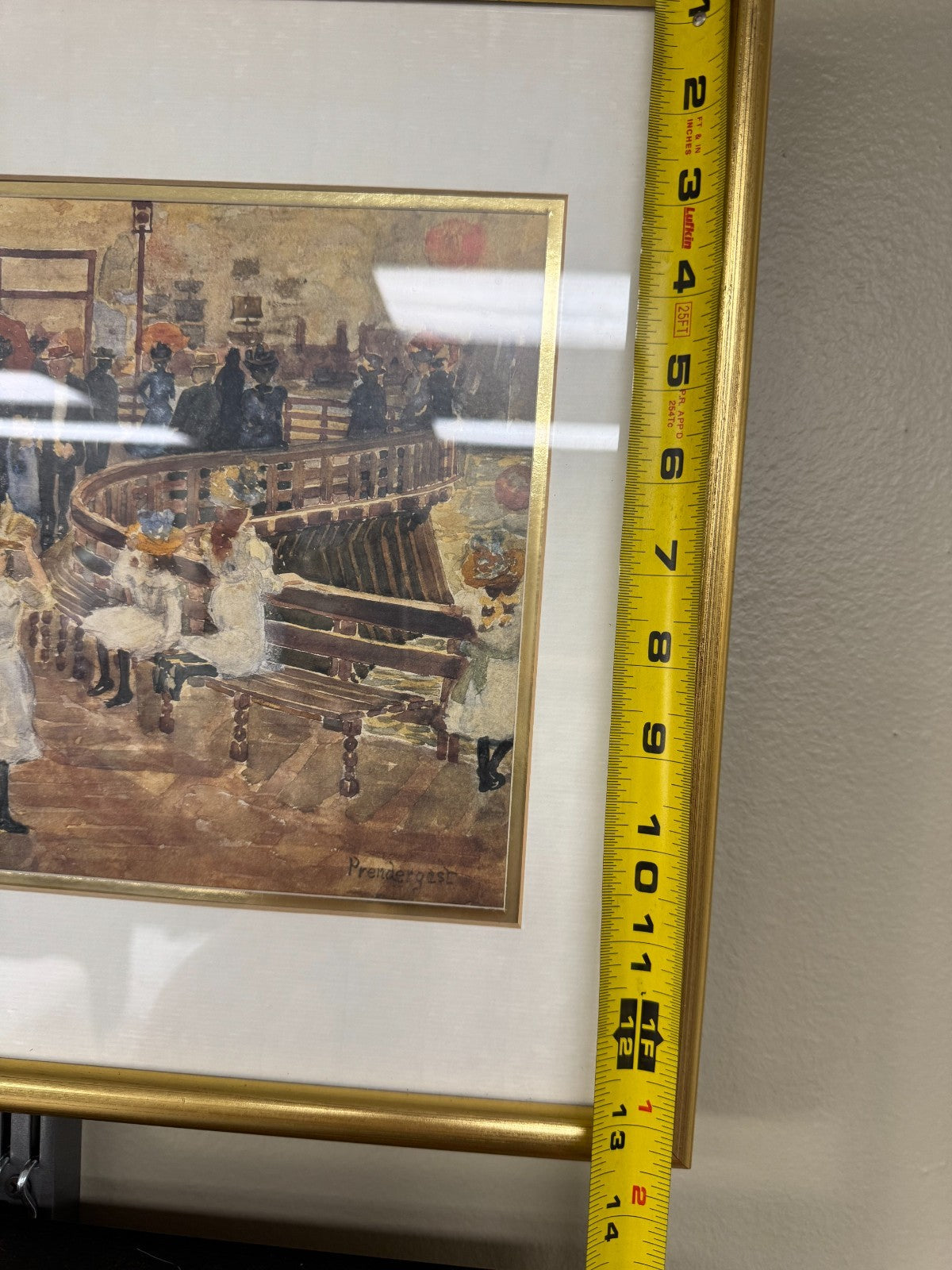 Maurice Prendergast Framed Art Print – Vintage Impressionist  17” x 13”