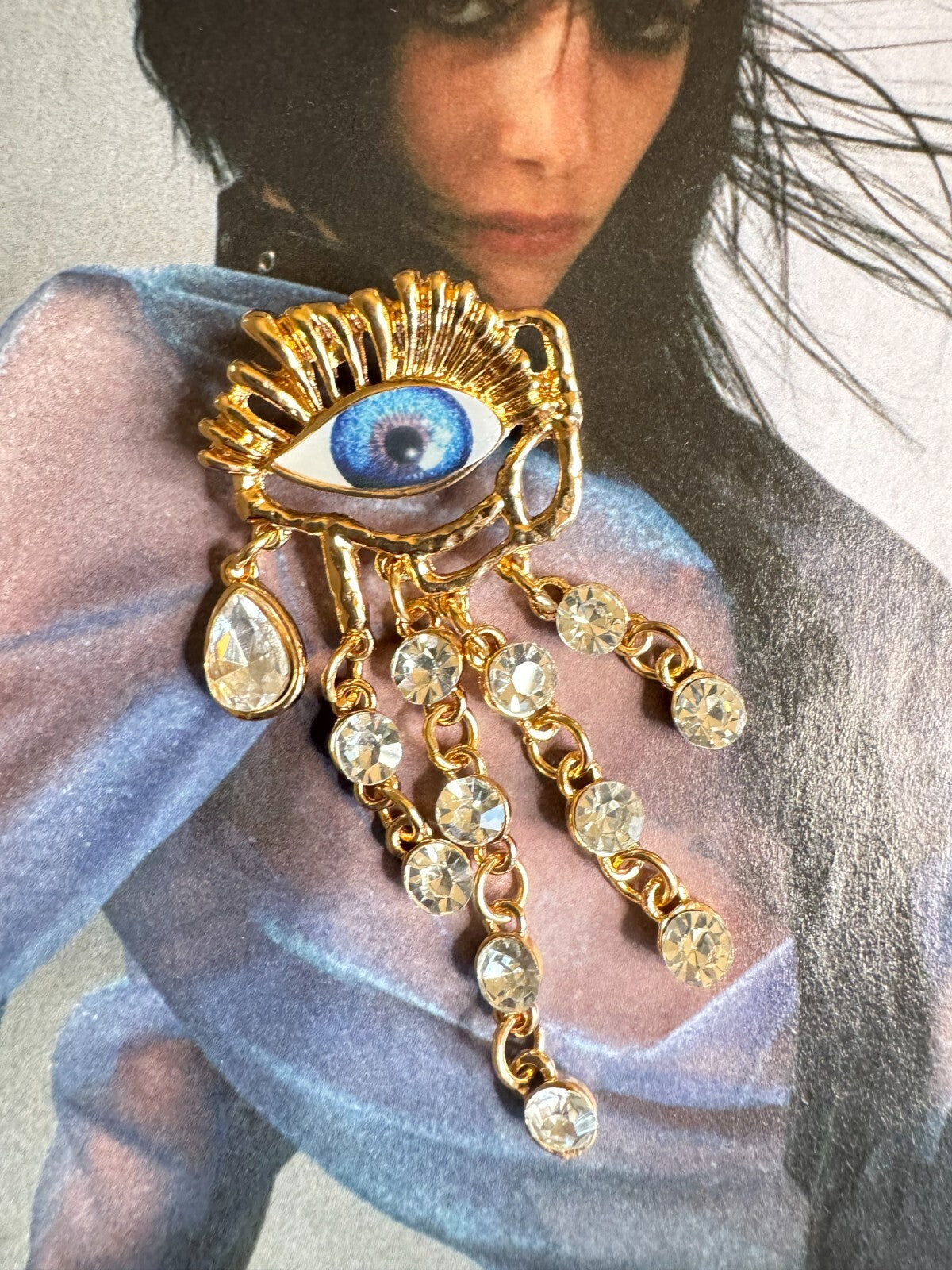 Rhinestone Eye Brooch| Casual  Party Pin |Women Unisex| Free Shipping 2-5 Day