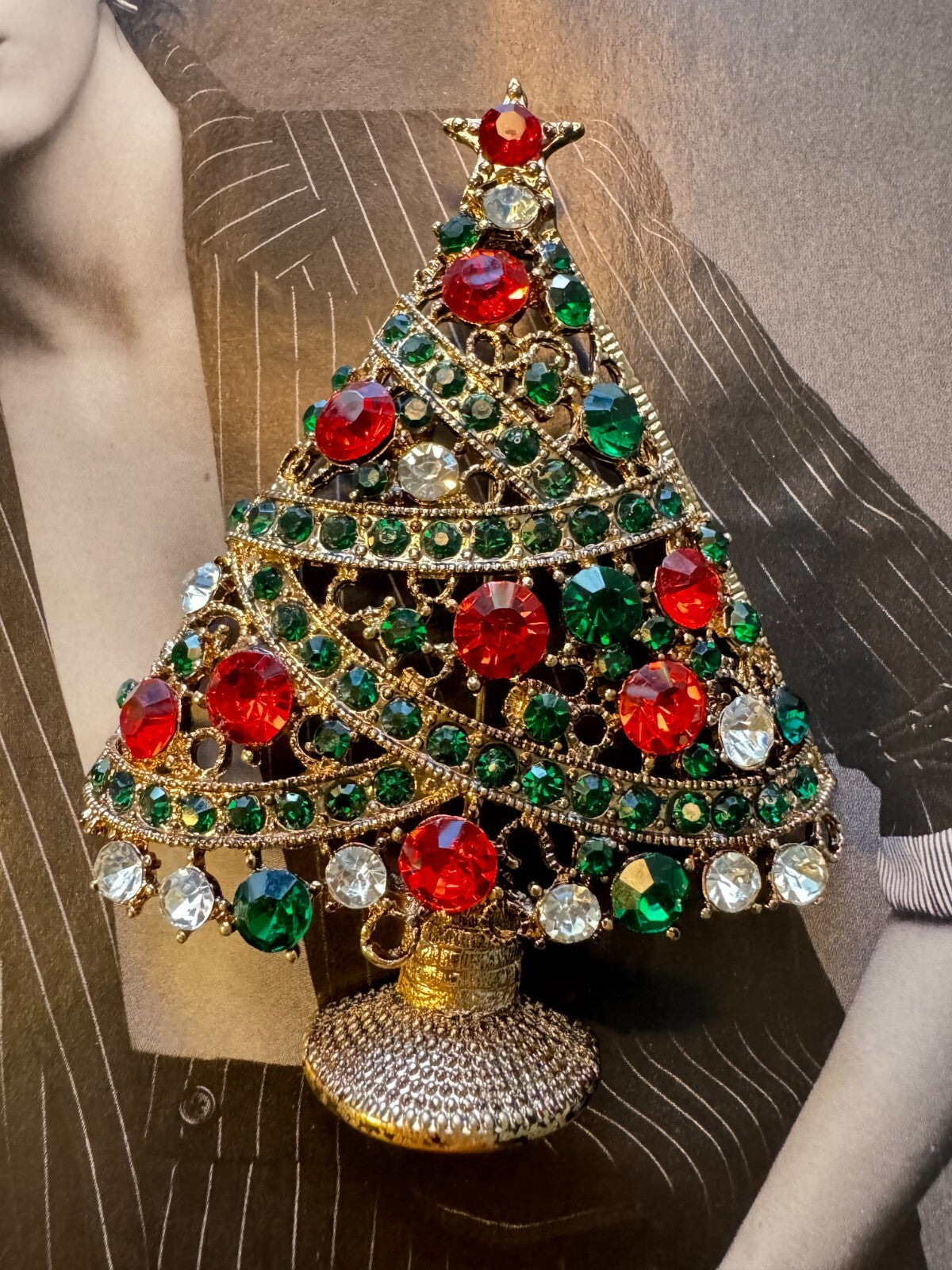 Christmas Tree Brooch Pendant|  Gift Box Women unisex| Free Shipping 2-5 Day