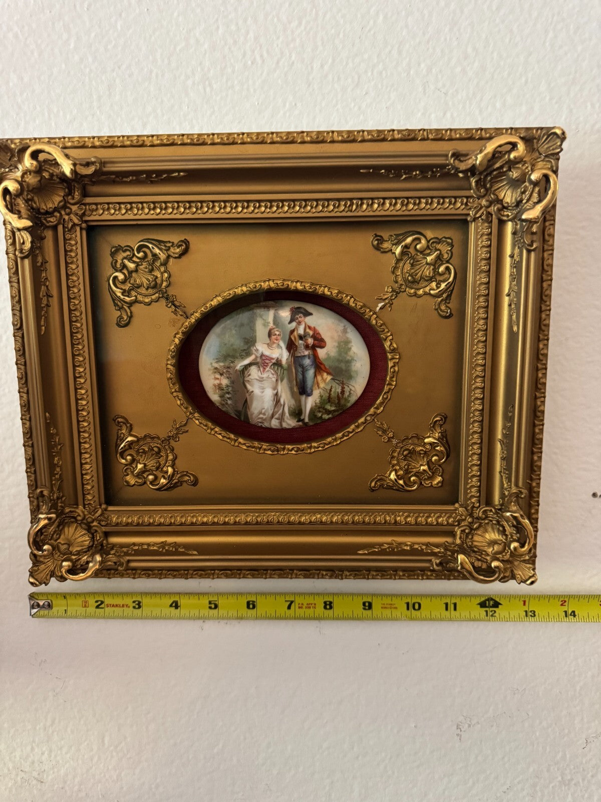 Jean-Honoré Fragonard  Antiquity  Painting on Porcelain in Ornate Gold Frame –