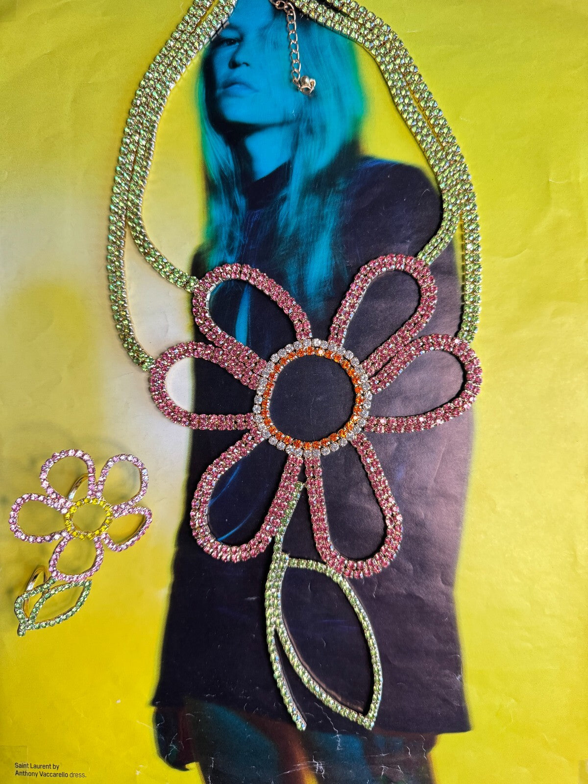 Rhinestone Flower Necklace with Ring | Fashion Jewelry |Free Shipping 2-5 Day
