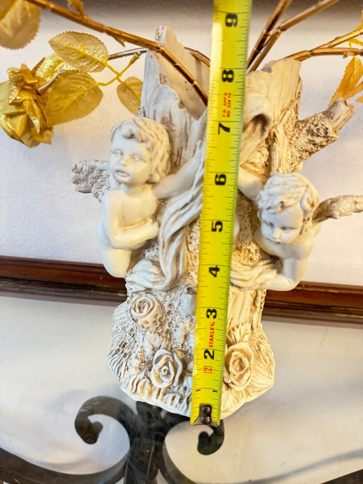 Angel Vase or Candle Holder Resin 8 Tall