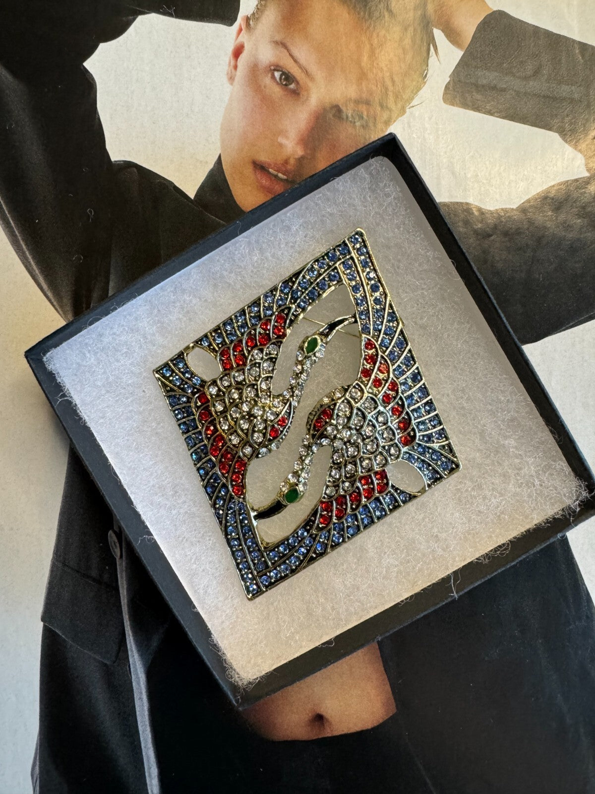 Rhinestone Vintage Crane Brooch  Gift Box |Women Unisex| Free Shipping 2-5 Day