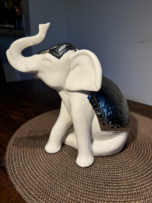 Vintage Porcelain Elefant figurine Handmade Art Home Decor