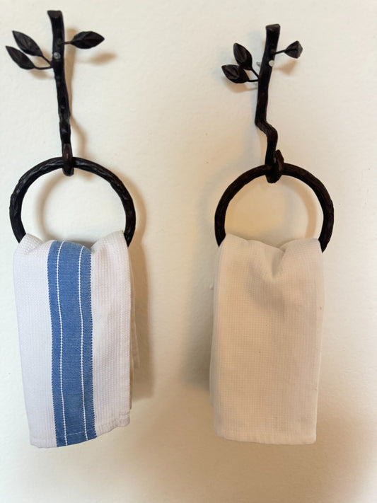 Vintage Rod Iron Towels Holders Bathroom Kitchen Home Decor