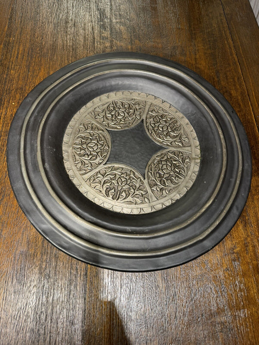 Vintage Classic Handcrafted Wall Art  Indian Metal minting dish Home Decor