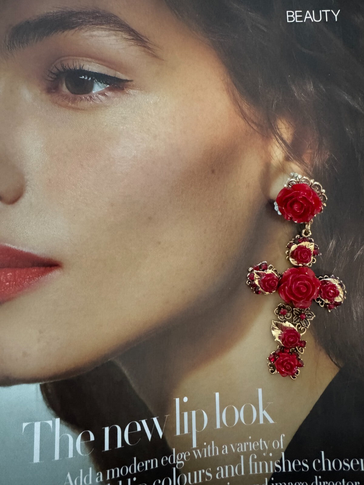 Roses Cross Earring| Fashion Vintage Accessory|  Pin Free Shipping 2-5 Days