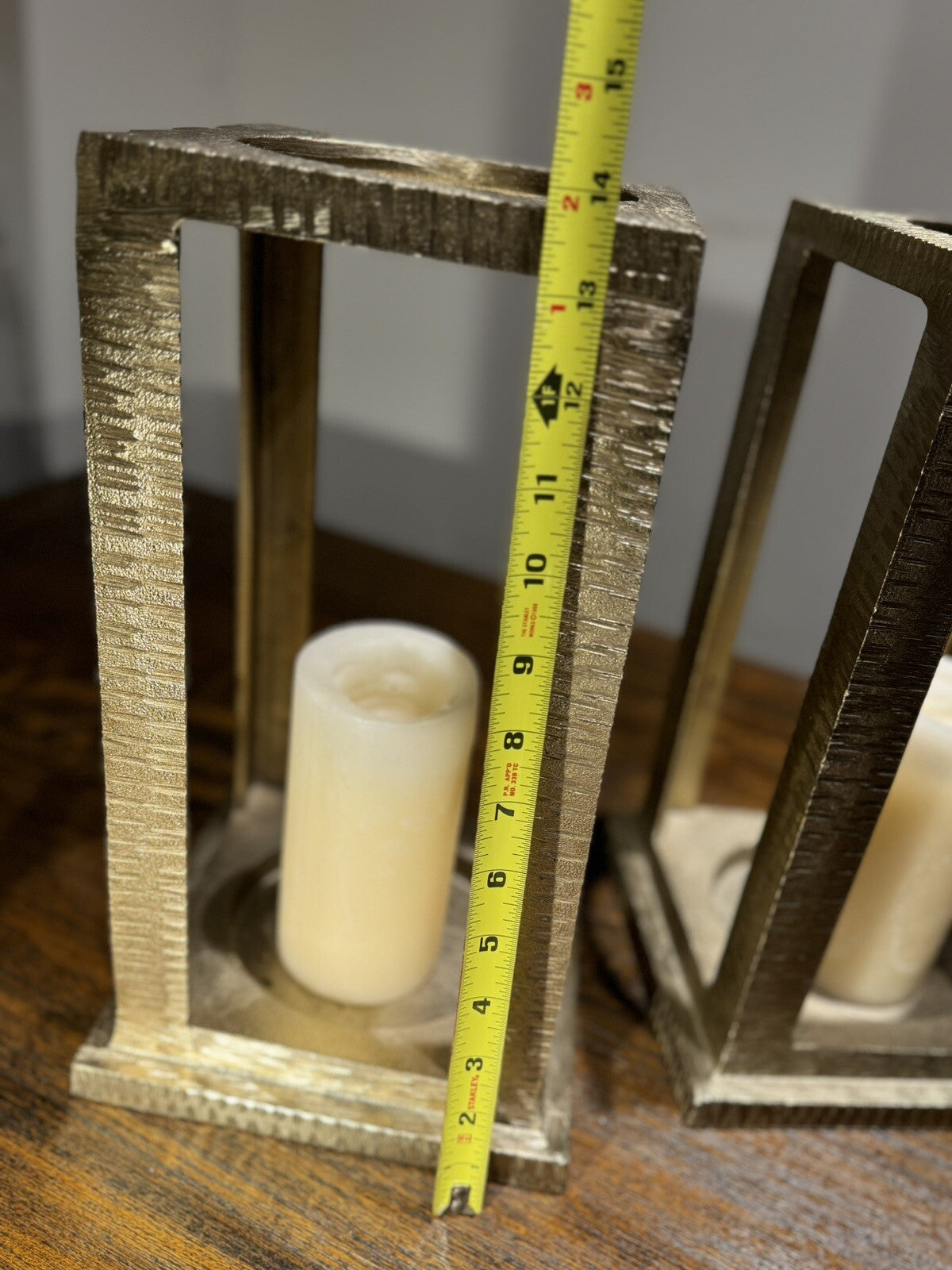 Set Of 2 Napa Shampain NAPA CHAMPAGNE GOLD ISABELLA LANTERN Candleholders