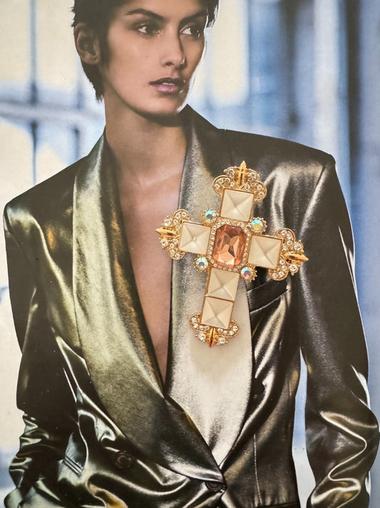 Cross Brooch Free Shipping 2-5 days Gift Box  Vintage Pin Women Unisex Brooch