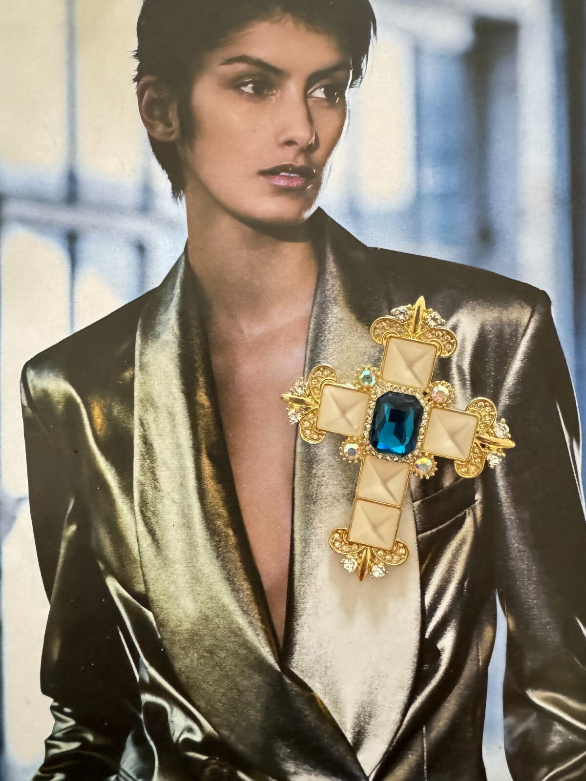 Cross Brooch Free Shipping 2-5 days Gift Box  Vintage Pin Women Unisex Brooch