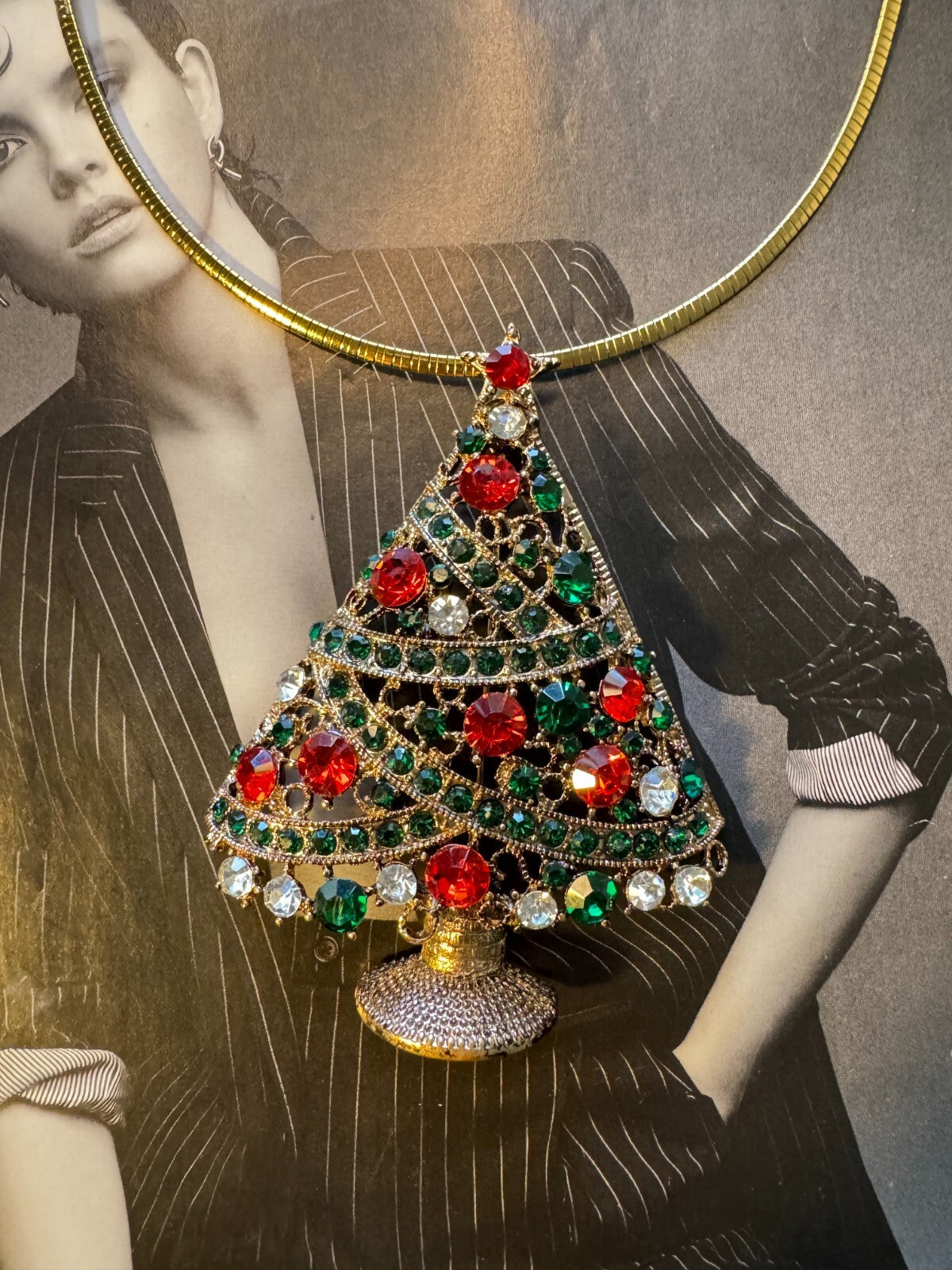 Christmas Tree Brooch Pendant|  Gift Box Women unisex| Free Shipping 2-5 Day