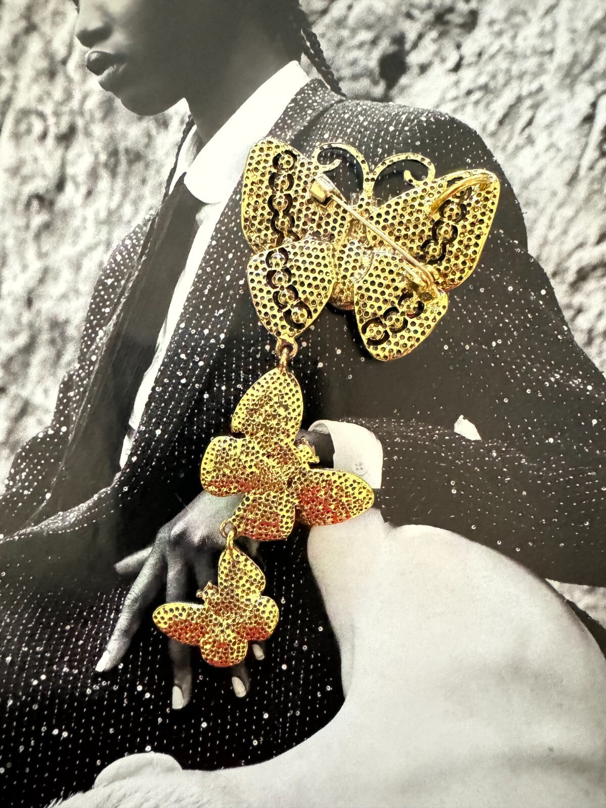 Long Butterly Pendant Brooch Gift Box Women Pin  Free  Shipping 2-5 Days