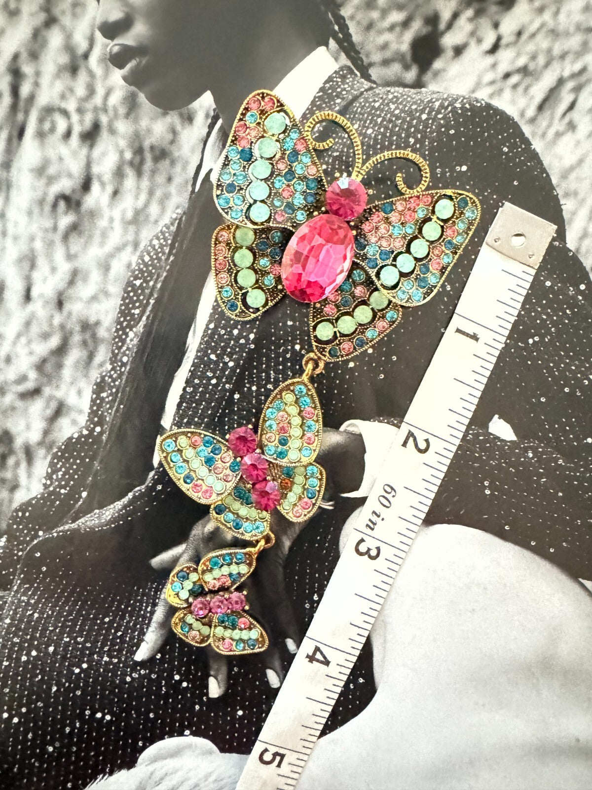 Long Butterly Pendant Brooch Gift Box Women Pin  Free  Shipping 2-5 Days