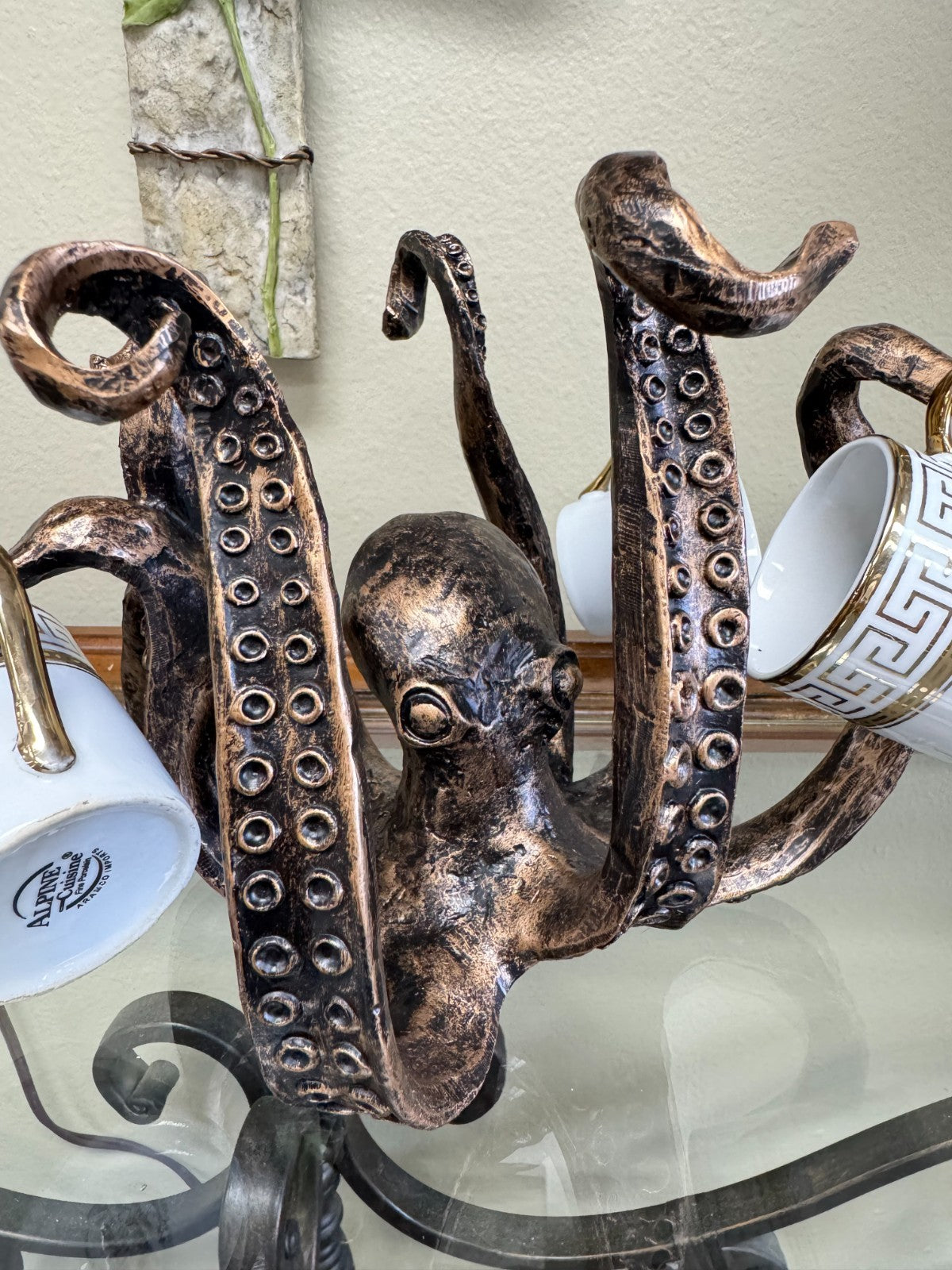 Octopus Resin Sculpture Organizer – Nautical Tentacle  Holder