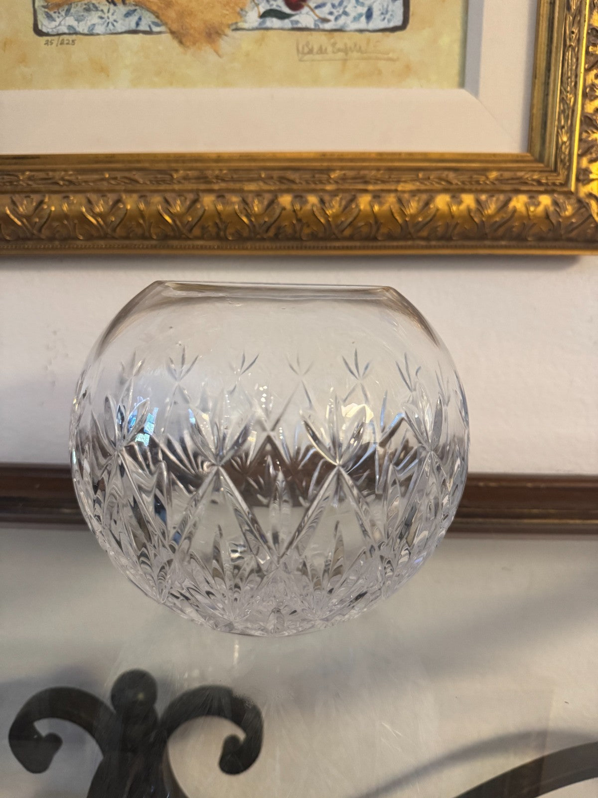 TIFFANY & CO Crystal “SYBIL” Pattern, 6” Rose Bowl. Clear Cut Crystal,