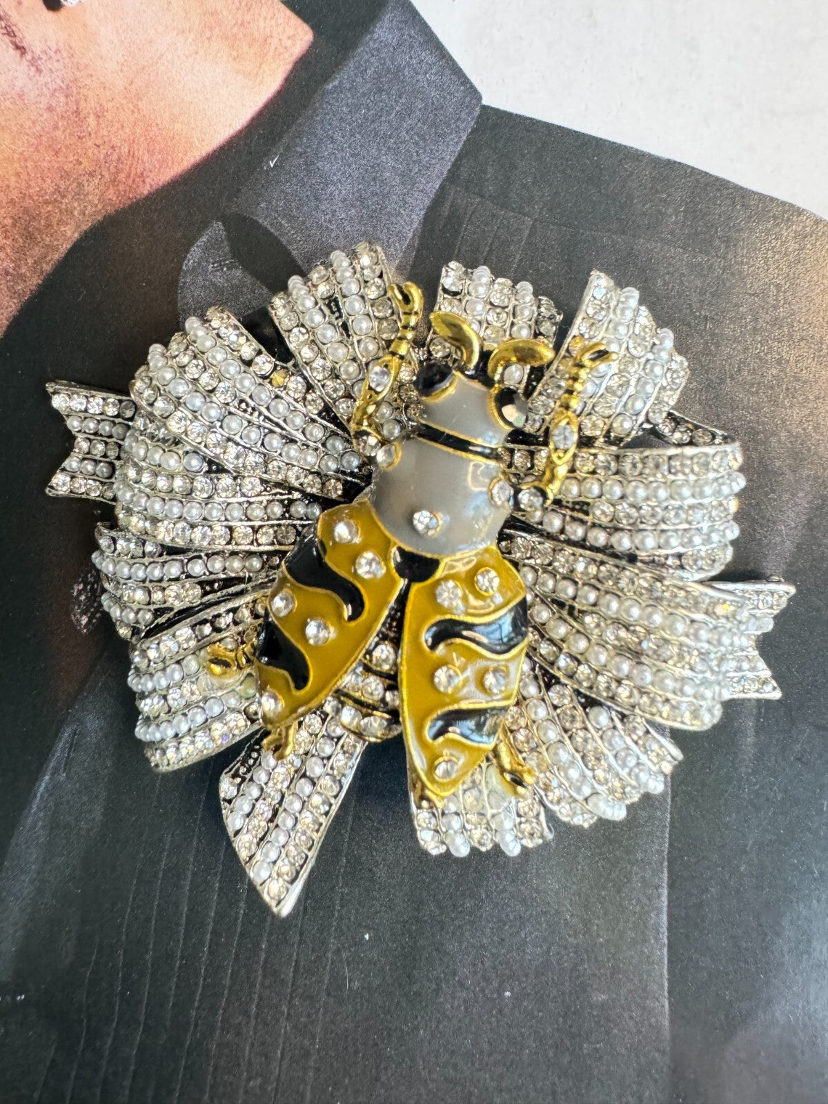 Rhinestone Beetle Brooch |Women Unisex Pin |Party Casual |Free Shipping 2-5 Days