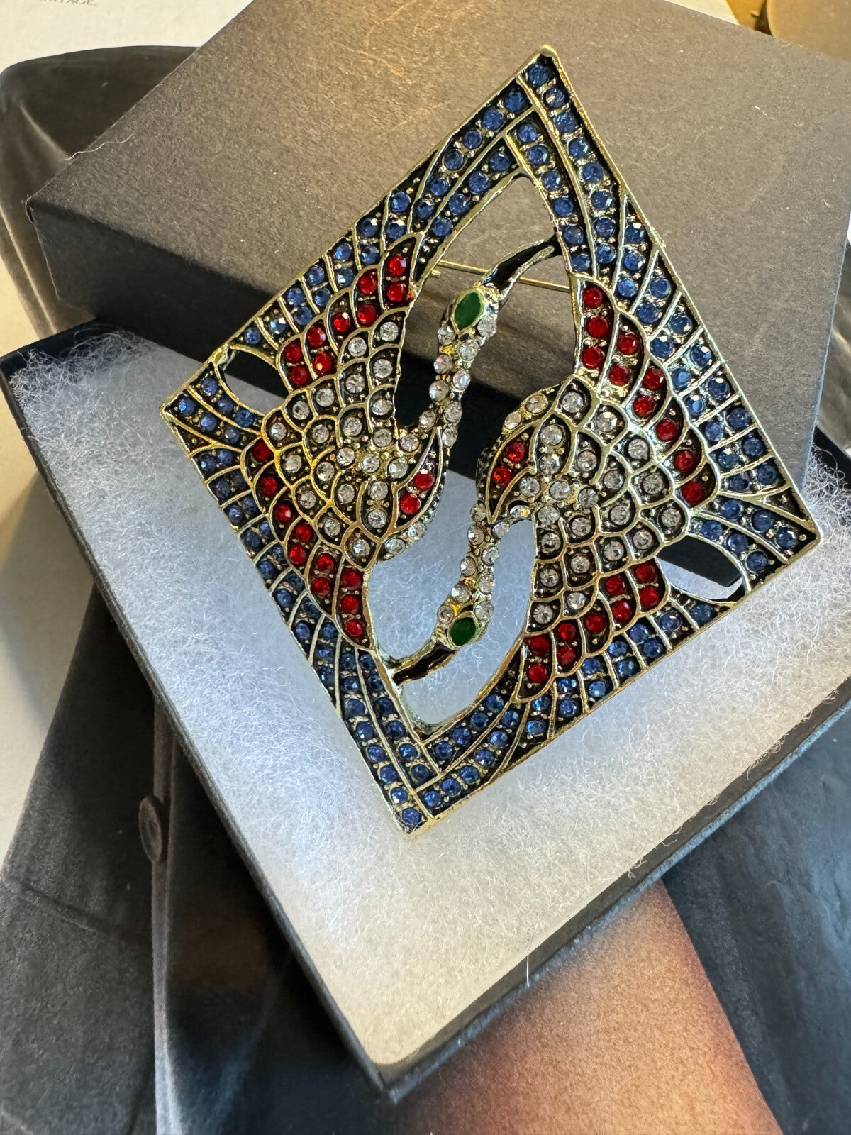 Rhinestone Vintage Crane Brooch  Gift Box |Women Unisex| Free Shipping 2-5 Day
