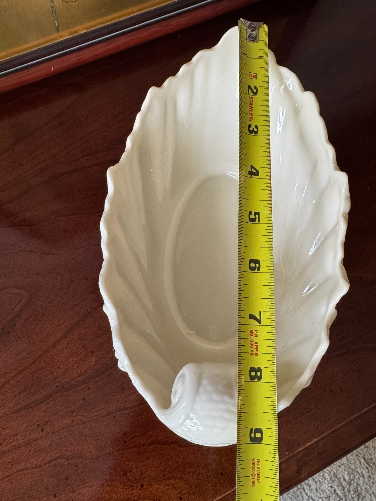 Lenox Swan Leaf Bowl Set of 2 – Ivory Porcelain  8” Serving Dishes – Made in USA