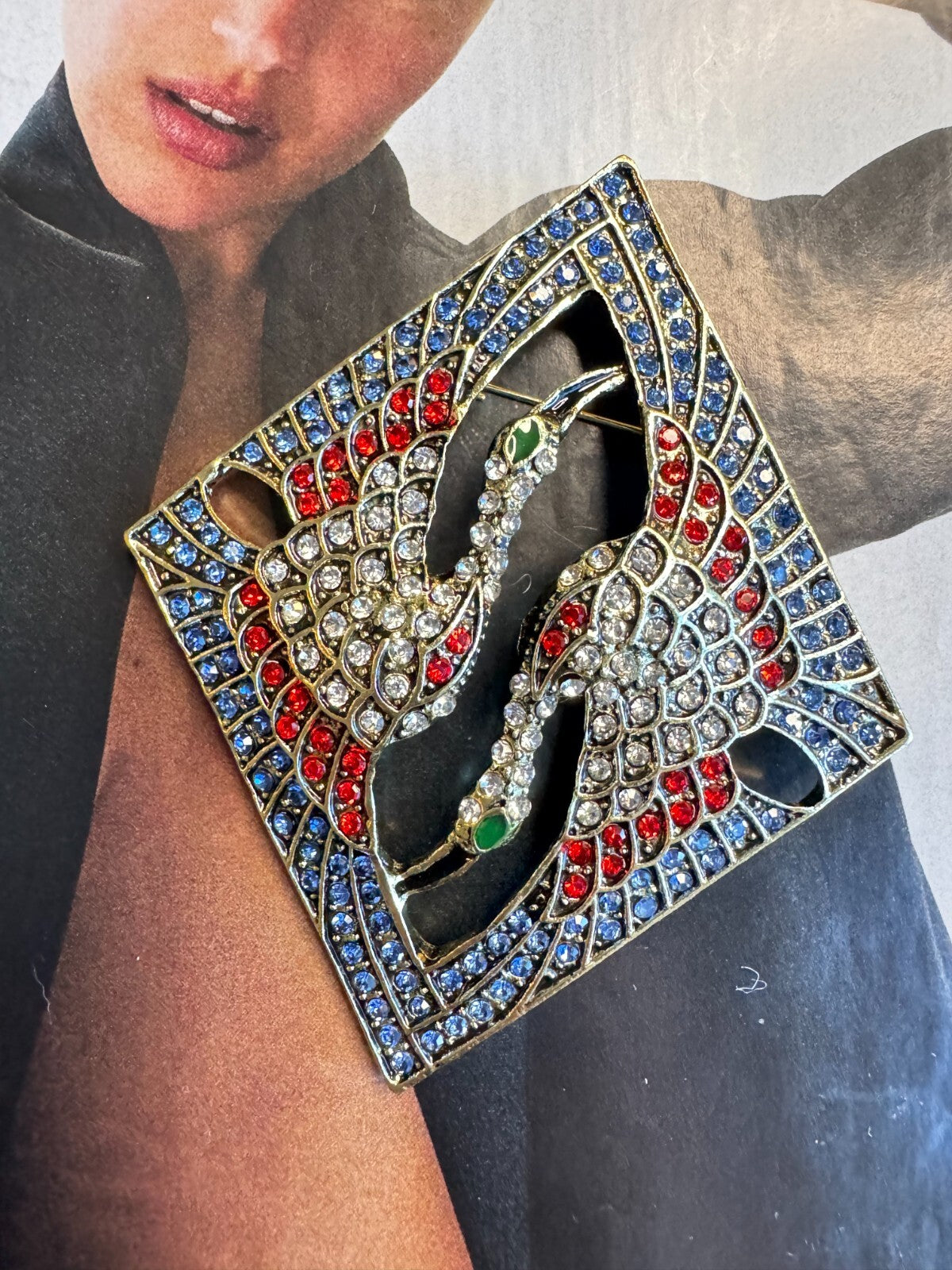 Rhinestone Vintage Crane Brooch  Gift Box |Women Unisex| Free Shipping 2-5 Day