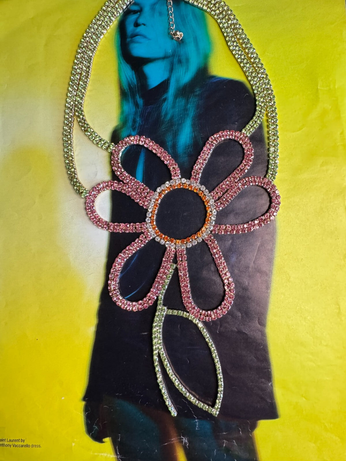 Rhinestone Flower Necklace with Ring | Fashion Jewelry |Free Shipping 2-5 Day
