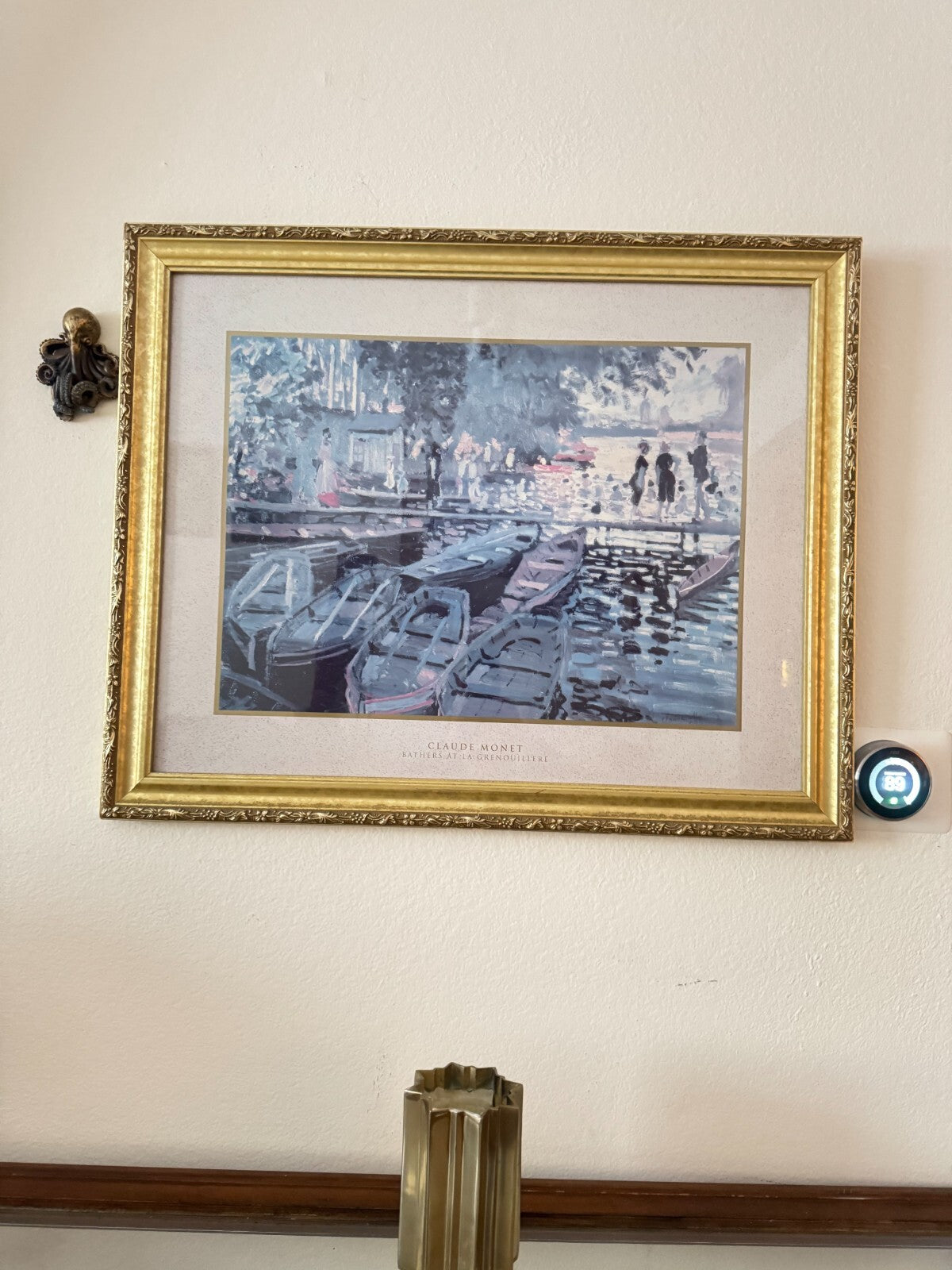 Claude Monet Bathers at La Grenouillère Framed Print – 25”x31” Ornate Gold Frame
