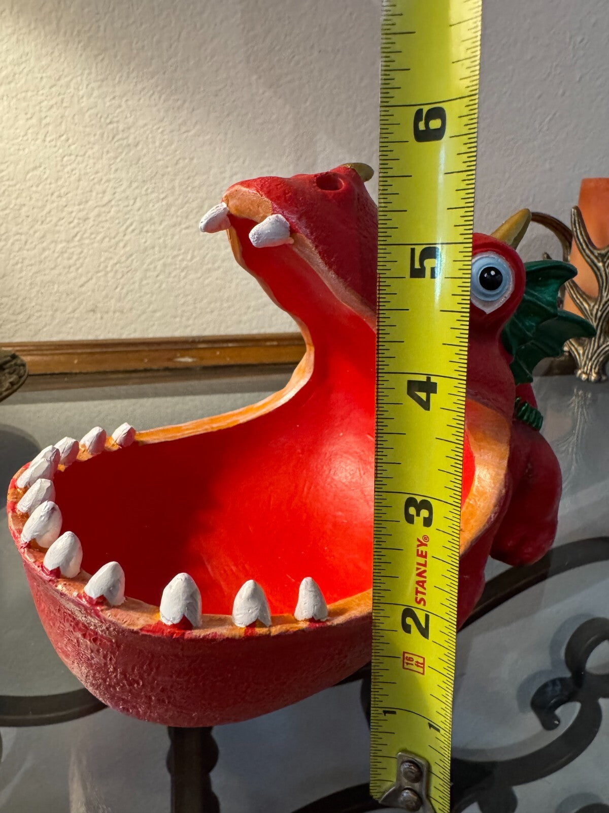 Resin Red Dragon Unique Storage for Keys, Coins, or Candy