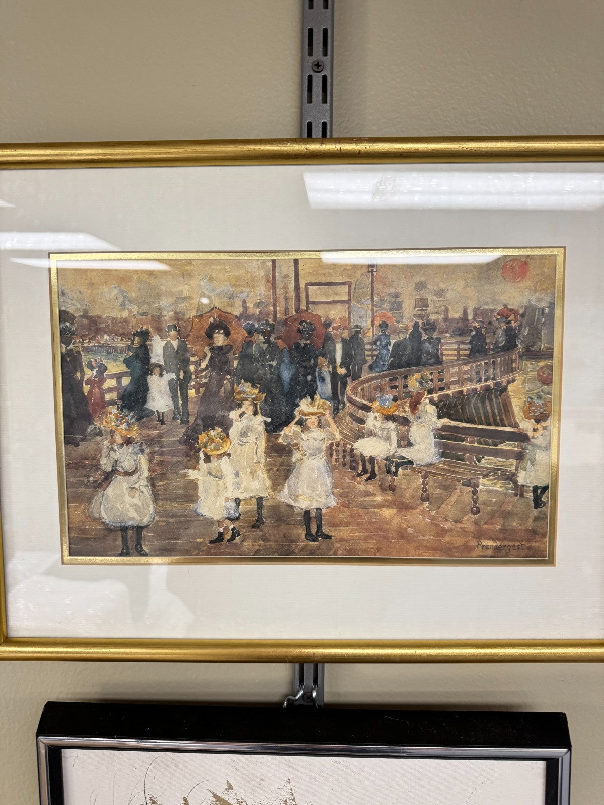Maurice Prendergast Framed Art Print – Vintage Impressionist  17” x 13”
