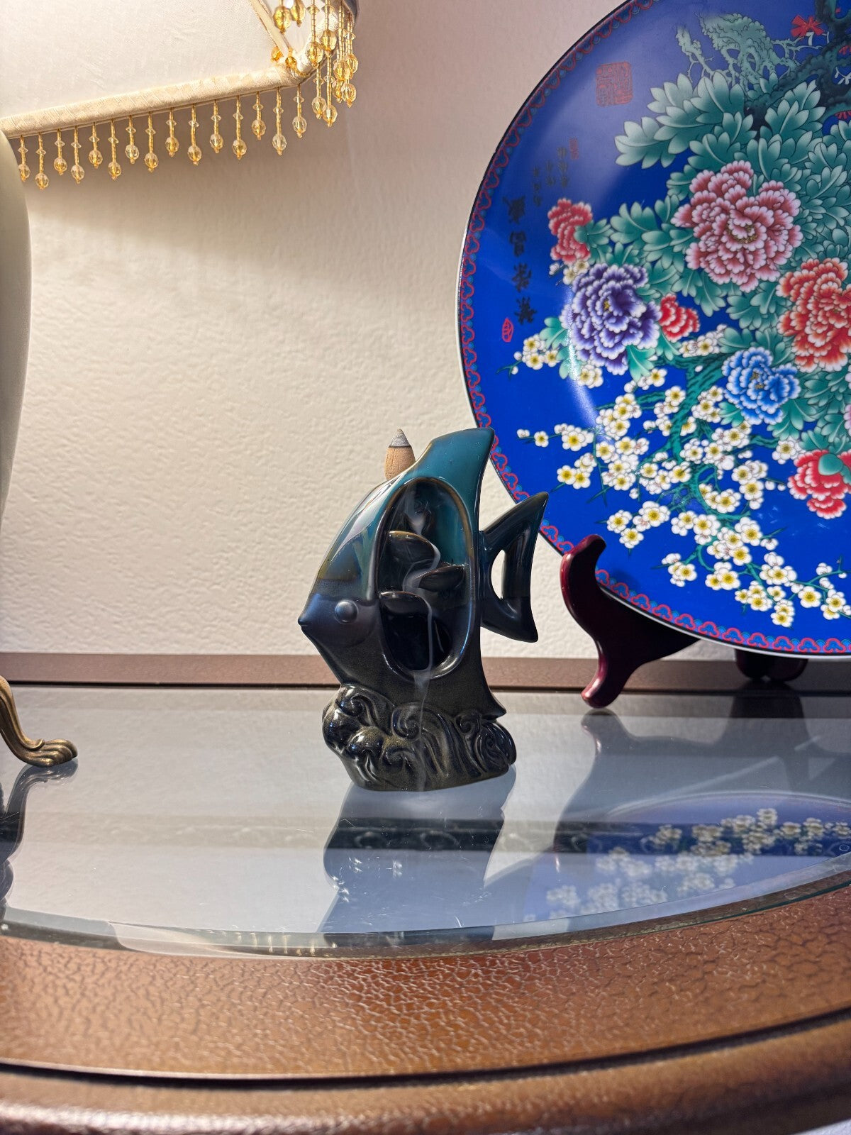 Fish-Shaped Ceramic Backflow Incense Burner Aromatic   for Yoga And Meditation,