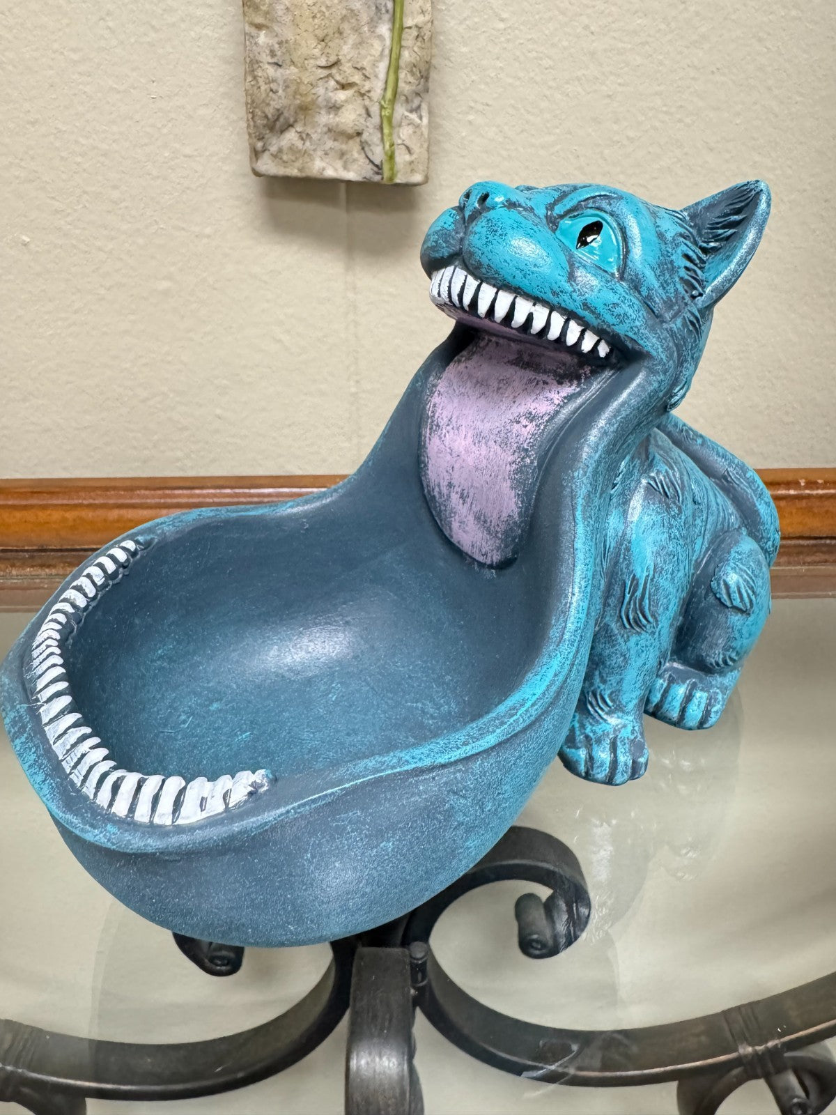 Big Mouth Storage Bowl Cat Statue, Halloween Decoration, Wide Mouth Storage Box,