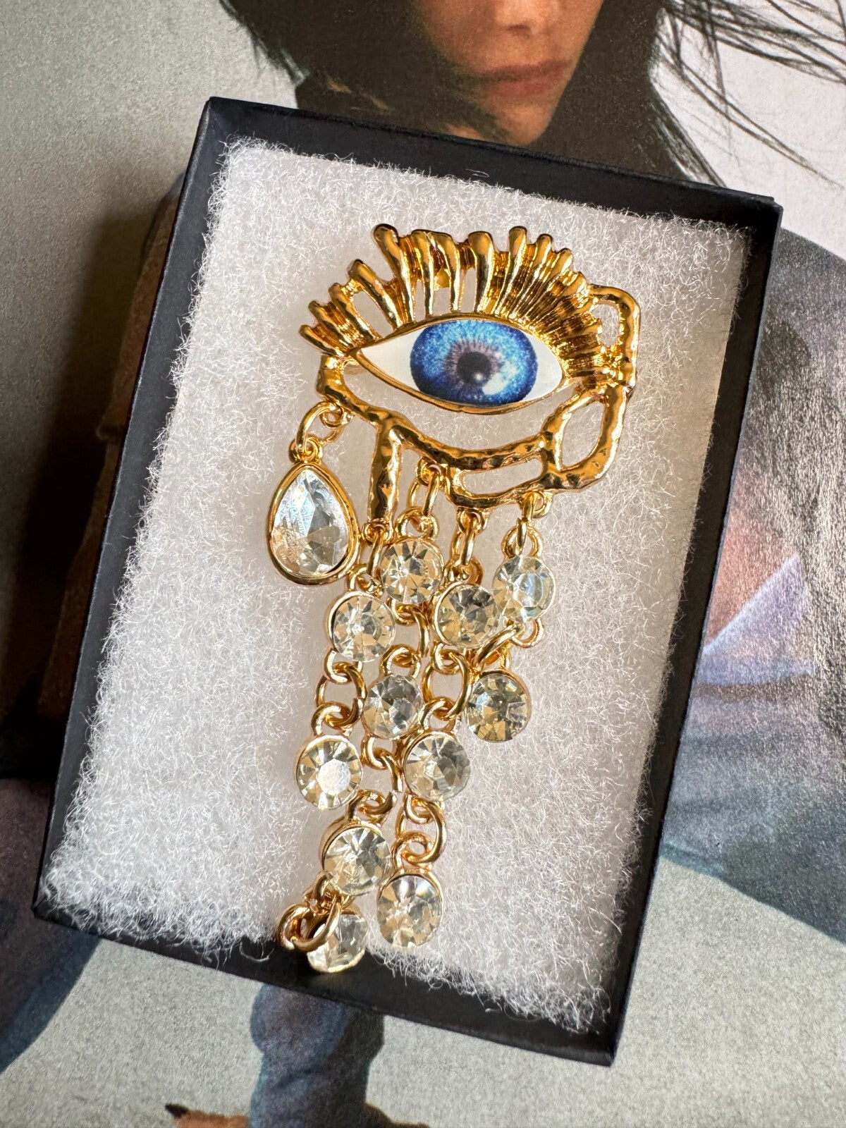 Rhinestone Eye Brooch| Casual  Party Pin |Women Unisex| Free Shipping 2-5 Day