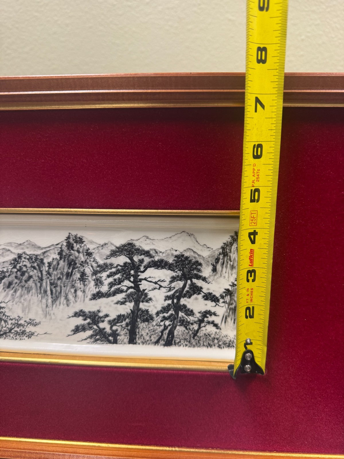 Set of 2 Vintage Hand Asian Porcelain Miniature Landscape Plaques. : 蘇陶 (Su Tao)