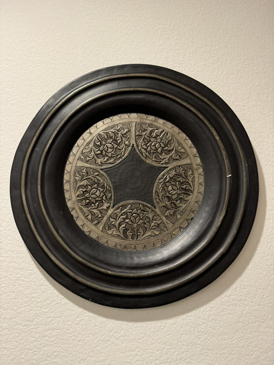 Vintage Classic Handcrafted Wall Art  Indian Metal minting dish Home Decor