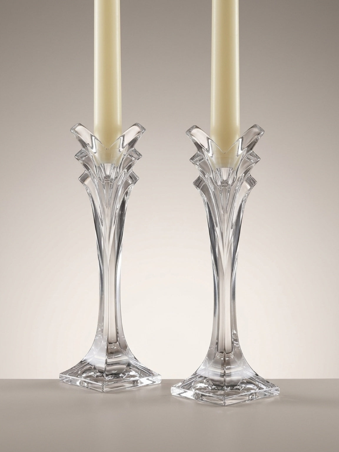 💎 Vintage Crystal Dancing Couple Figurine & Candlestick Holders – Set of 3