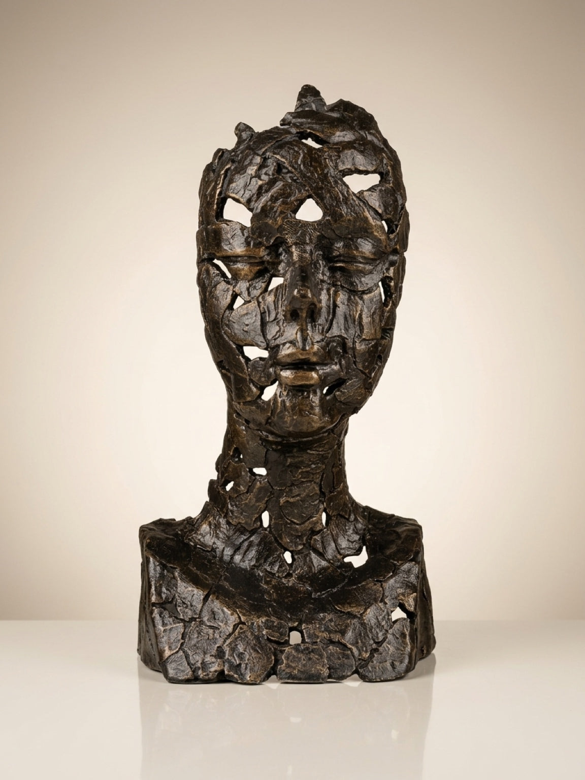 Forgotten Beauty 19” High Bronze Iron Metal Sculpture