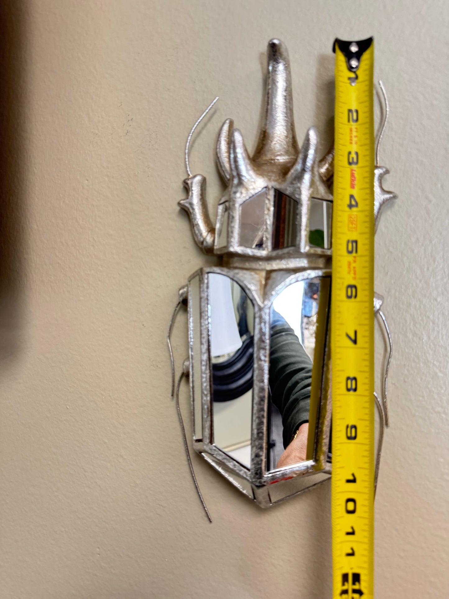 Silver Butterfly & Beetle Mirror Wall Décor Set of 2