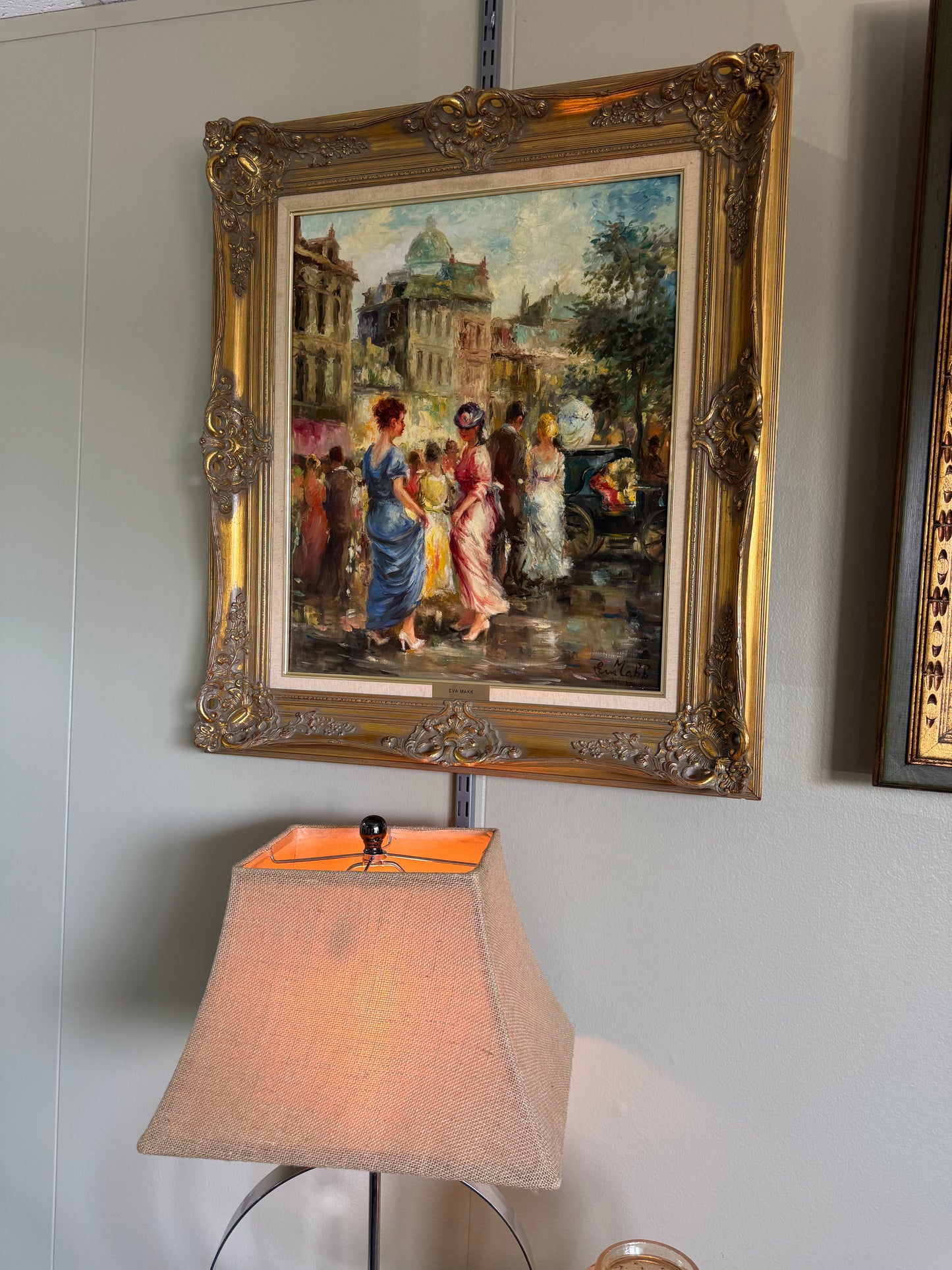 Eva Makk – “Promenade” | Original Oil on Canvas | 20” x 24” | Framed