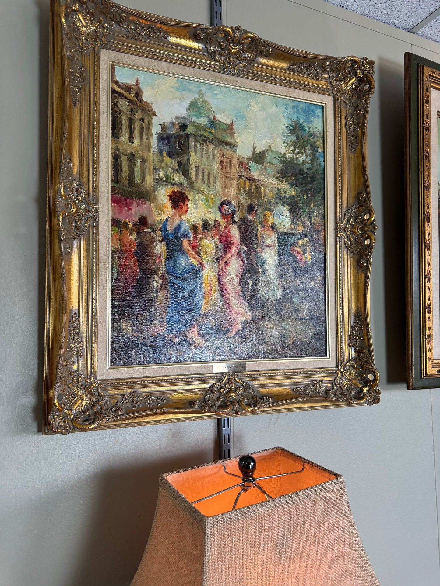 Eva Makk – “Promenade” | Original Oil on Canvas | 20” x 24” | Framed