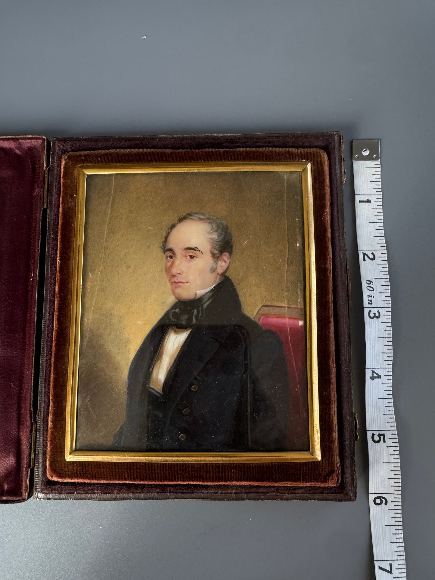 1839 Austrian Portrait Miniature of Joseph Georg Ritter von Haan – Original Presentation Case