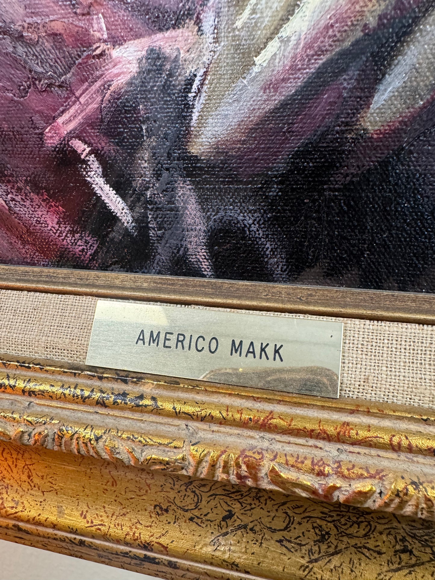 Original Americo Makk Oil Painting – “Expectation” – Signed Portrait – Framed – 24×30
