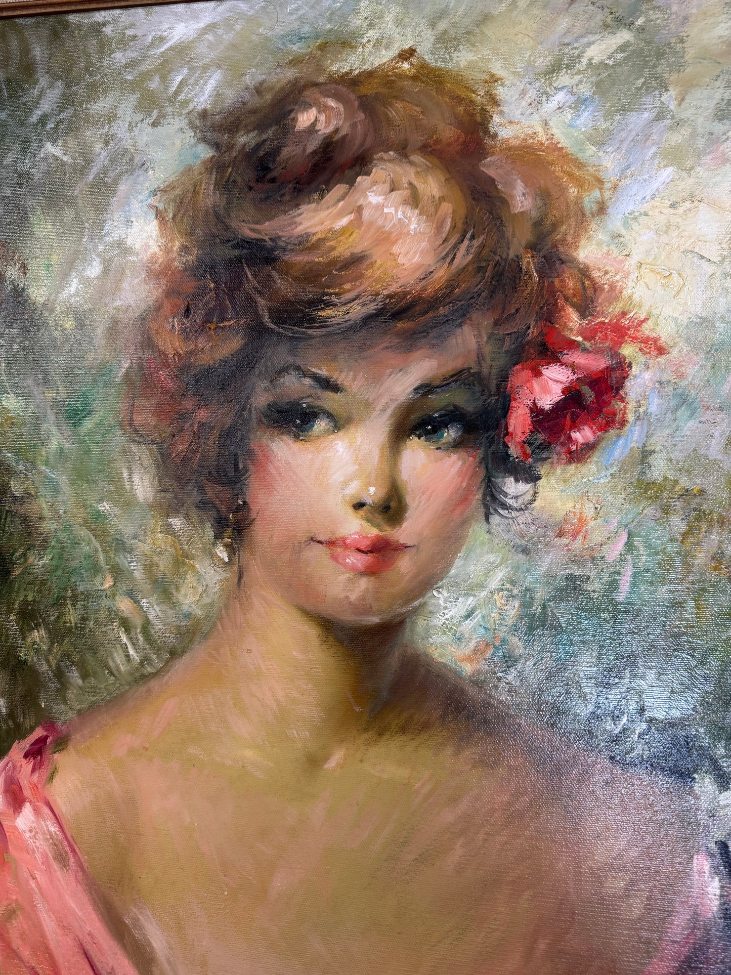 Original Americo Makk Oil Painting – “Expectation” – Signed Portrait – Framed – 24×30