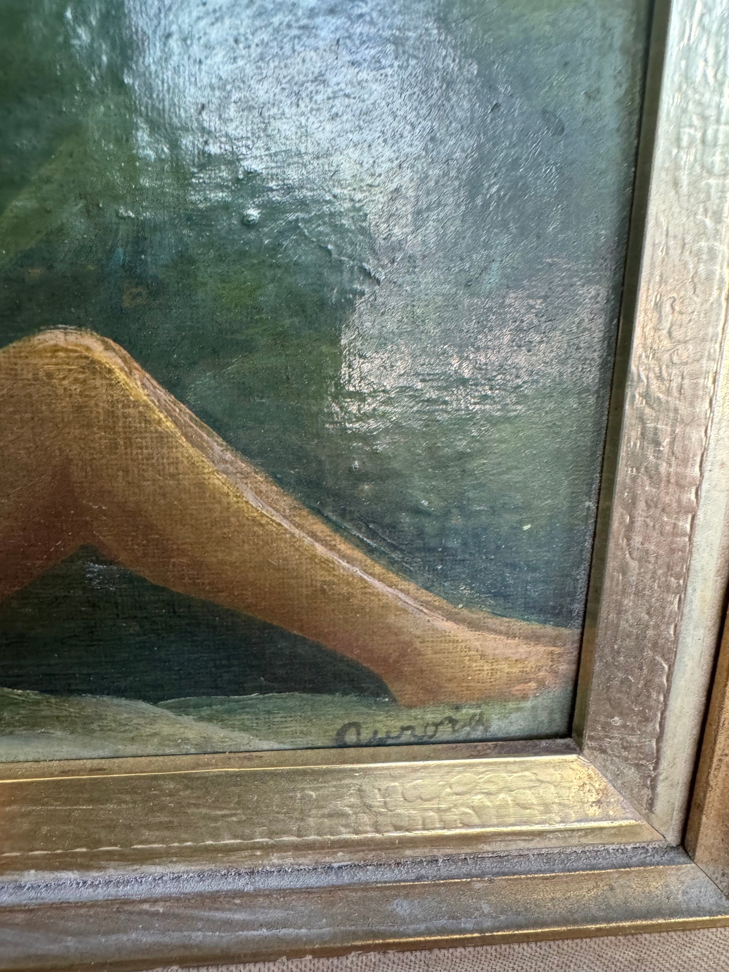 Original Female Nude Oil Painting on Artist’s Board | Signed Vintage Framed Artwork